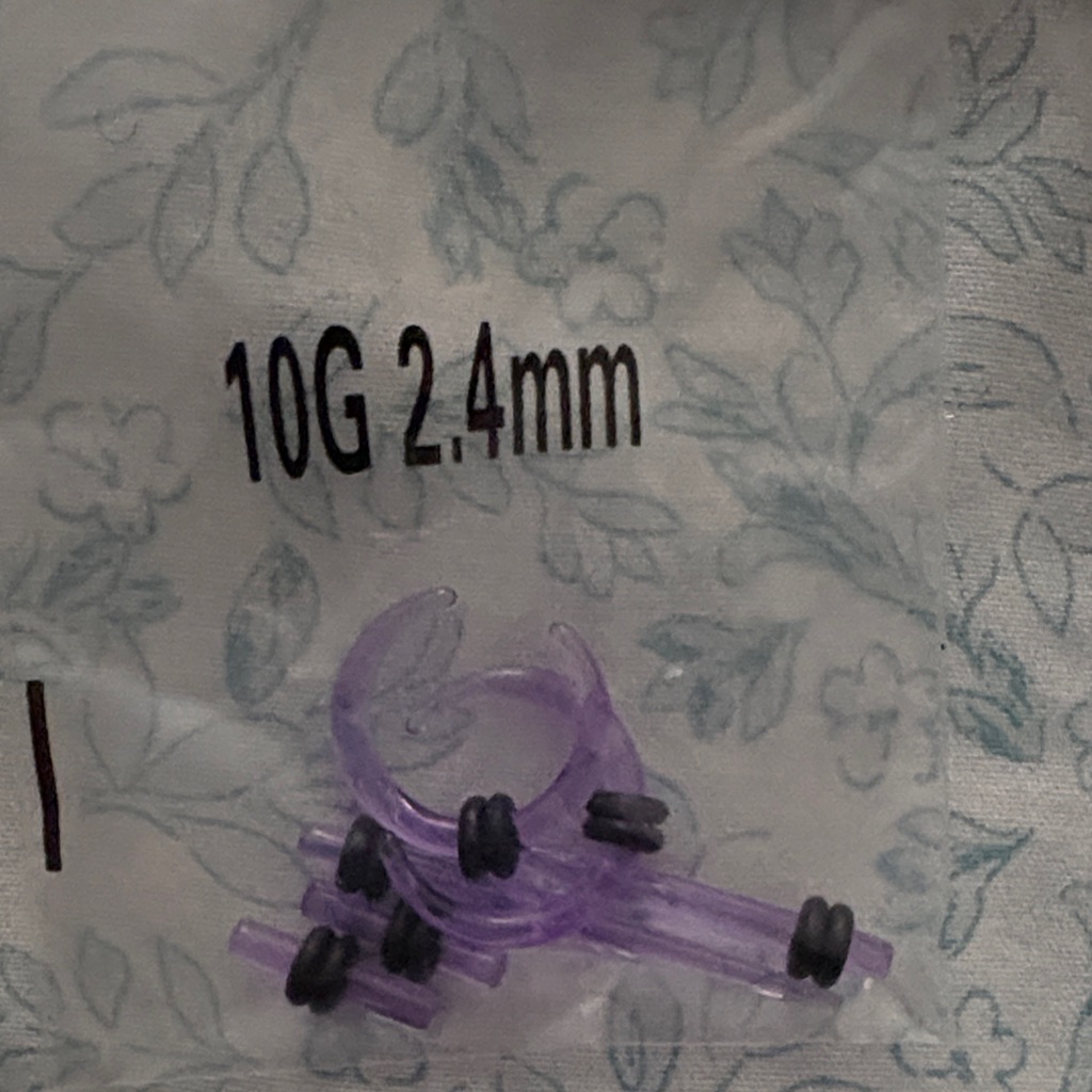Purple Circular Barbell With Black Accents
